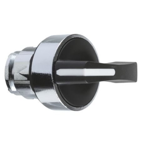 Picture of Head for selector switch, Harmony XB4, metal, black, 22mm, long handle, 3 positions, stay put