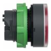 Picture of Head for illuminated push button, Harmony XB5, dark grey plastic, red flush, 22mm, universal LED, push push, unmarked