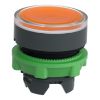 Picture of Head for illuminated push button, Harmony XB5, dark grey plastic, orange flush, 22mm, universal LED, push push, unmarked