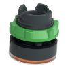 Picture of Head for illuminated push button, Harmony XB5, dark grey plastic, orange flush, 22mm, universal LED, push push, unmarked