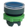 Picture of Head for illuminated push button, Harmony XB5, blue flush, 22mm, universal LED, push to release, unmarked