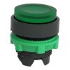 Picture of Head for illuminated push button, Harmony XB5, round green projecting, 22mm, universal LED, push to release, unmarked