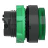 Picture of Head for illuminated push button, Harmony XB5, round green projecting, 22mm, universal LED, push to release, unmarked
