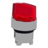 Picture of Head for illuminated selector switch, Harmony XB4, metal, red handle, 22mm, universal LED, 2 positions, stay put