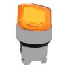 Picture of Head for illuminated selector switch, Harmony XB4, metal, orange handle, 22mm, universal LED, 2 positions, stay put