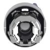 Picture of Head for illuminated selector switch, Harmony XB4, chromium metal, blue handle, 22mm, universal LED, 2 positions