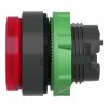 Picture of Head for illuminated push button, Harmony XB5, red projecting, 22mm, universal LED, push to release, unmarked