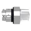 Picture of Head for illuminated selector switch, Harmony XB4, universal LED,  white handle, 22mm, 2 positions, spring return