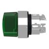 Picture of Head for illuminated selector switch, Harmony XB4, metal, white handle, 22mm, universal LED, 2 positions, spring return