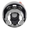Picture of Head for illuminated selector switch, Harmony XB4, chromium metal, orange handle, 22mm, universal LED, 2 positions,