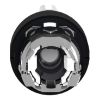 Picture of Head for illuminated selector switch, Harmony XB4, black metal, white handle, 22mm, universal LED, 3 positions, to center
