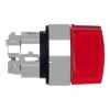 Picture of Head for illuminated selector switch, Harmony XB4, metal, red handle, 22mm, universal LED, 3 positions, left to center