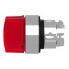 Picture of Head for illuminated selector switch, Harmony XB4, metal, red handle, 22mm, universal LED, 3 positions, left to center