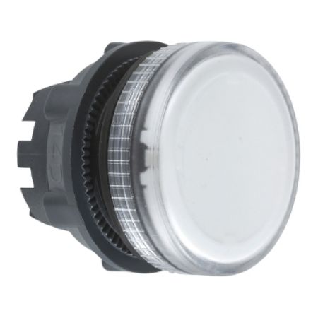 Picture of Head for pilot light, Harmony XB5, clear, 22mm, with grooved lens, integral LED