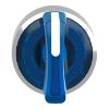 Picture of Head for illuminated selector switch, Harmony XB4, metal, blue handle, 22mm, universal LED, 3 positions, right to center