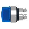 Picture of Head for illuminated selector switch, Harmony XB4, metal, blue handle, 22mm, universal LED, 3 positions, right to center