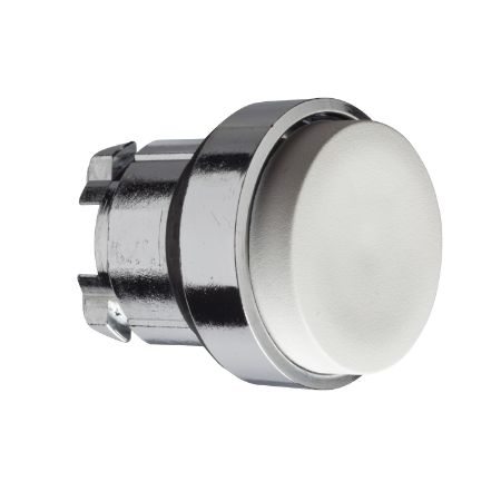 Picture of Harmony XB4, Head for non illuminated push button, white projecting pushbutton Ø22 mm spring return unmarked