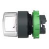 Picture of Head for illuminated selector switch, Harmony XB5, universal LED,  white handle, 22mm, 2 positions, spring return