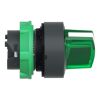 Picture of Head for illuminated selector switch, Harmony XB5, universal LED,  green handle, 22mm, 2 positions, spring return