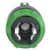 Picture of Head for illuminated selector switch, Harmony XB5, dark grey plastic, green handle, 22mm, universal LED, 3 positions,
