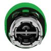 Picture of Harmony XB4, Push button head, metal, flush, green, 22mm, spring return, coloured boot, unmarked