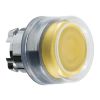 Picture of Head for non illuminated push button, Harmony XB4, metal, projecting, yellow, 22mm, spring return, booted, unmarked