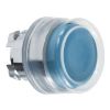 Picture of Head for non illuminated push button, Harmony XB4, metal, projecting, blue, 22mm, spring return, booted, unmarked