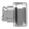Picture of Head for non illuminated push button, Harmony XB4, metal, flush, green, 22mm, spring return, booted, unmarked