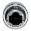 Picture of Head for non illuminated push button, Harmony XB4, metal, flush, red, 22mm, spring return, booted, unmarked