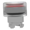 Picture of Head for non illuminated push button, Harmony XB4, metal, flush, red, 22mm, spring return, booted, unmarked