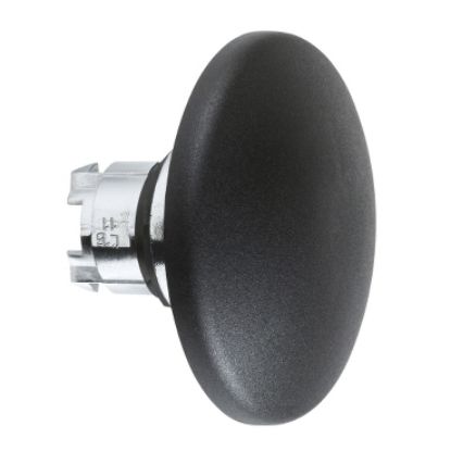 Picture of Head for non illuminated pushbutton, Harmony XB4, mushroom 60mm, metal, black, 22mm, spring return, hemispherical