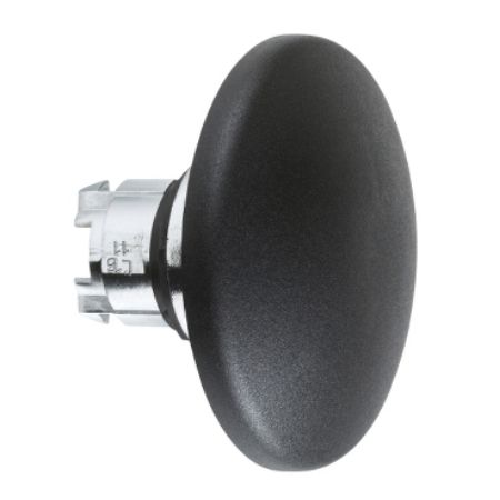 Picture of Head for non illuminated pushbutton, Harmony XB4, mushroom 60mm, metal, black, 22mm, spring return, hemispherical