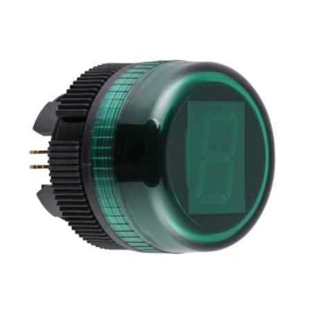 Picture of Digital display head, Harmony XB5, 22mm, plastic, green, 7 segments LED + decimal point, 24V DC