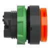 Picture of Harmony XB5, Head for illuminated push button, orange projecting, 22mm, universal LED, spring return, unmarked