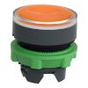 Picture of Head for illuminated push button, Harmony XB5, plastic, orange flush, 22mm, universal LED, spring return, grooved lens