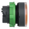 Picture of Head for illuminated push button, Harmony XB5, plastic, orange flush, 22mm, universal LED, spring return, grooved lens