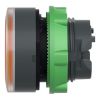 Picture of Head for illuminated push button, Harmony XB5, plastic, orange flush, 22mm, universal LED, spring return, grooved lens