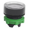 Picture of Head for illuminated push button, Harmony XB5, white flush, 22mm, universal LED, spring return, clear boot, unmarked