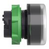 Picture of Head for illuminated push button, Harmony XB5, white flush, 22mm, universal LED, spring return, clear boot, unmarked