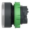 Picture of Head for illuminated push button, Harmony XB5, white flush, 22mm, universal LED, spring return, grooved lens, unmarked