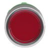 Picture of Head for illuminated push button, Harmony XB5, red flush, 22mm, universal LED, spring return, clear boot, unmarked