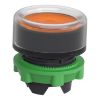Picture of Head for illuminated push button, Harmony XB5, orange flush, 22mm, universal LED, spring return, clear boot, unmarked