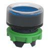 Picture of Head for illuminated push button, Harmony XB5, blue flush, 22mm, universal LED, spring return, unmarked