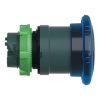Picture of Head for illuminated push button, Harmony XB5, plastic, blue mushroom 40mm, 22mm, latching turn to release, clear boot