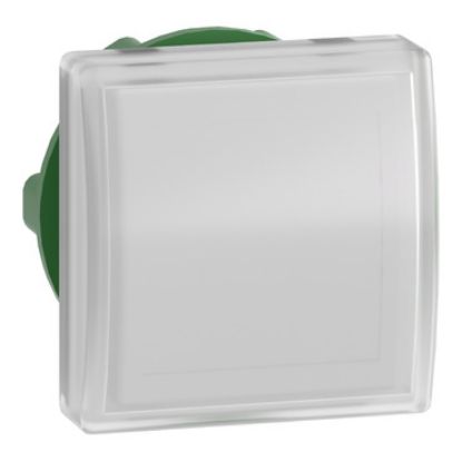 Picture of Head for pilot light, Harmony XB5, square white, 22mm, with plain lens, universal LED