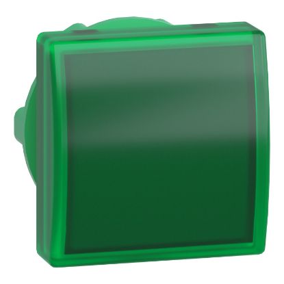 Picture of Head for pilot light, Harmony XB5, square green, 22mm, with plain lens, universal LED