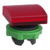 Picture of Head for pilot light, Harmony XB5, square red, 22mm, with plain lens, universal LED