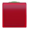 Picture of Head for pilot light, Harmony XB5, square red, 22mm, with plain lens, universal LED