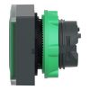Picture of Head for illuminated push button, Harmony XB5, green square square flush, 22mm, universal LED, for insertion of legend