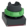 Picture of Head for illuminated push button, Harmony XB5, red square square flush 22mm, universal LED, for insertion of legend